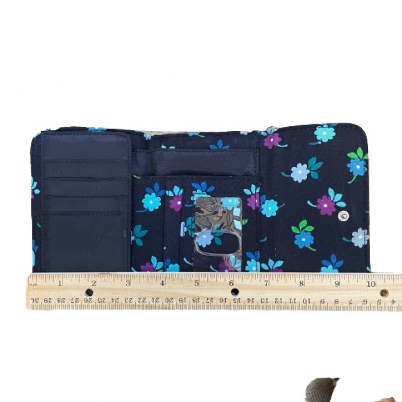 Vera Bradley Euro Trifold Wallet in Midnight Blue - Picture 10 of 12